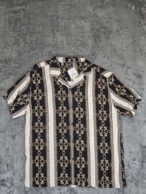 Level Ten Couture Baroque Button Up Shirt Size Large New NWT